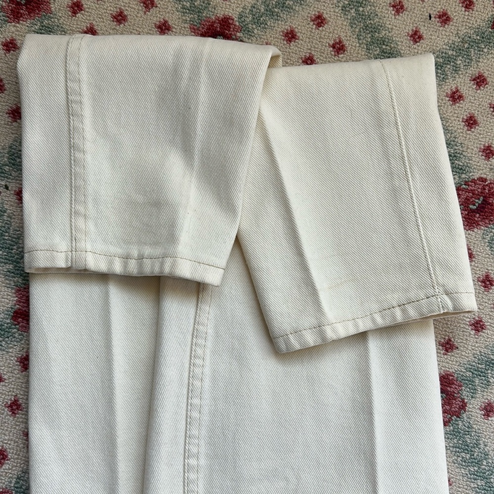 Vintage Escada by Margaretha Ley Cream Jeans w/ Nautical & Star Embroidery - Picture 11 of 11